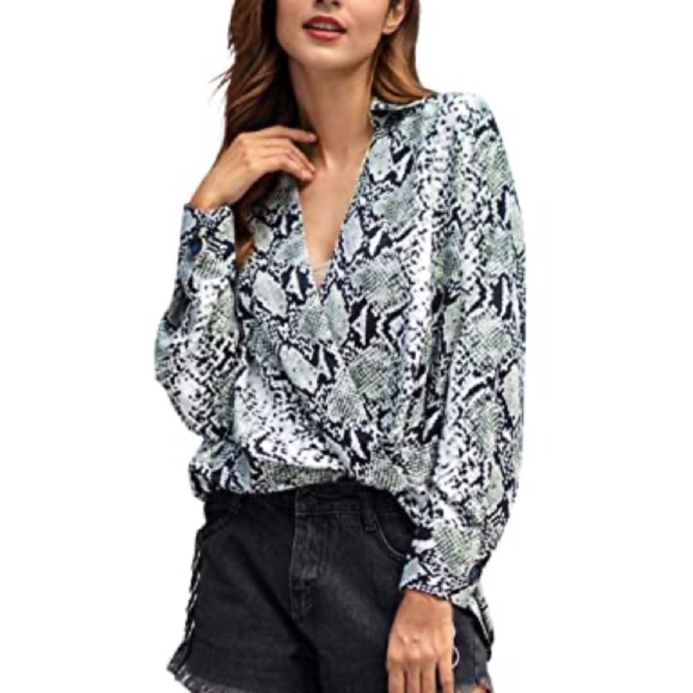 Haute Monde Snakeskin Bodysuit L